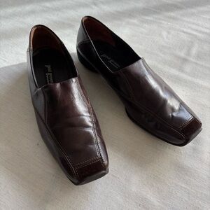 Paul Green Leather Driving Loafers, Brown, Slip-On, Women’s 8.5 | Classic Chic